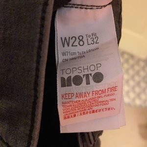 topshop moto joni high waisted skinny jeans